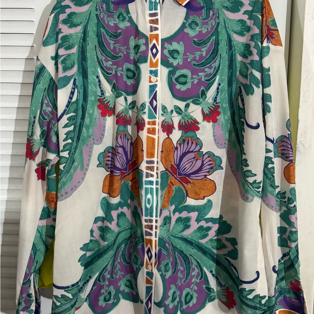 Colorful Floral Long Sleeve Shirt